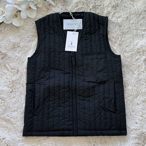 Rains Unisex Liner Vest Black Size XXS/XS - Picture 1 of 9